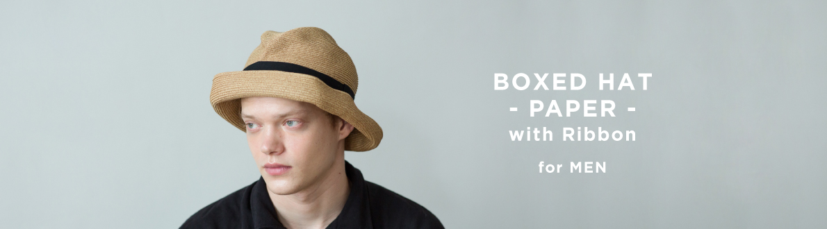 BOXED HAT -PAPER- with Ribbon for MEN