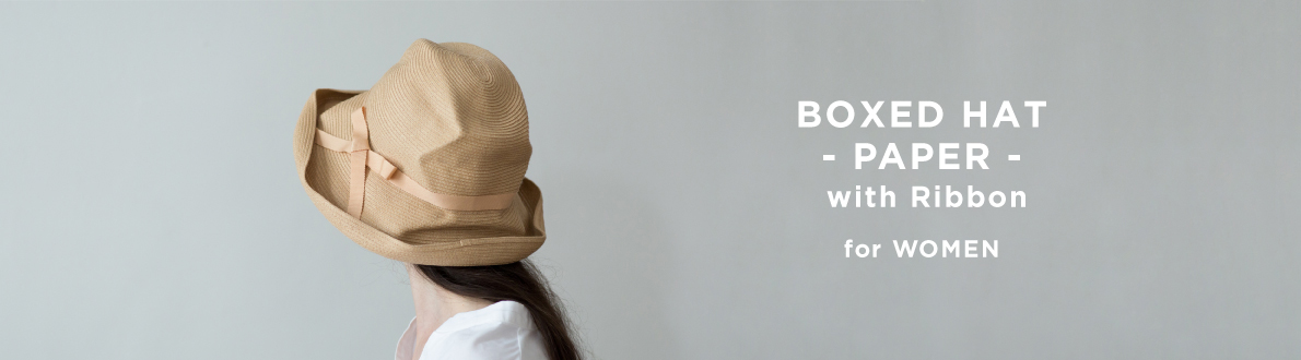 BOXED HAT -PAPER- with Ribbon for WOMEN