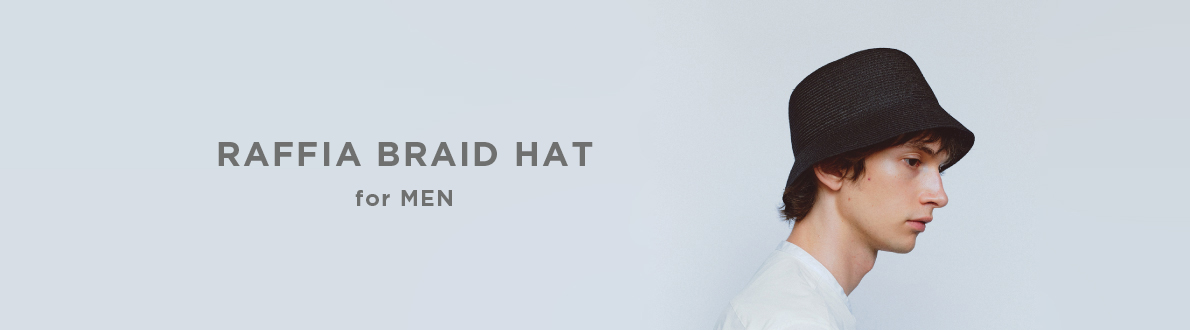 RAFFIA BRAID HAT for MEN
