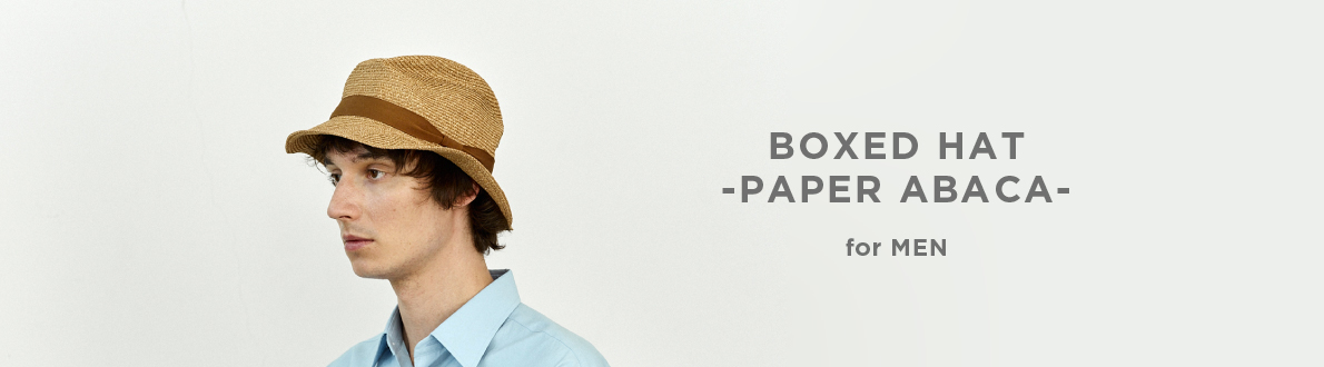 BOXED HAT - PAPER ABACA - for MEN