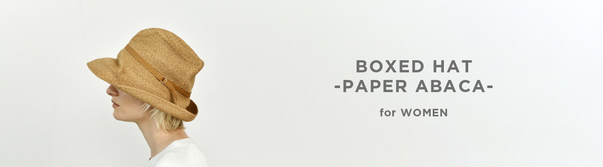BOXED HAT - PAPER ABACA - for WOMEN