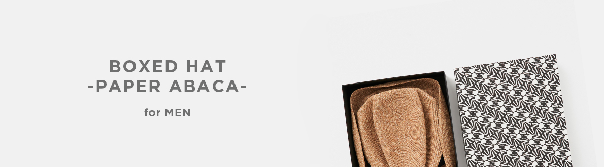 BOXED HAT -PAPER /ABACA- for MEN