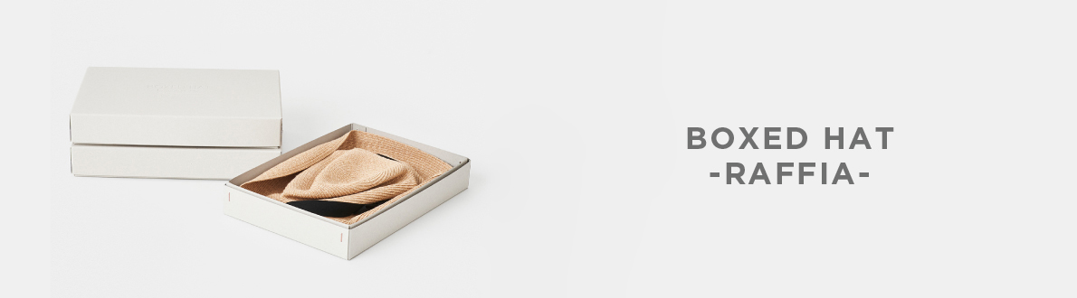 BOXED HAT -RAFFIA-